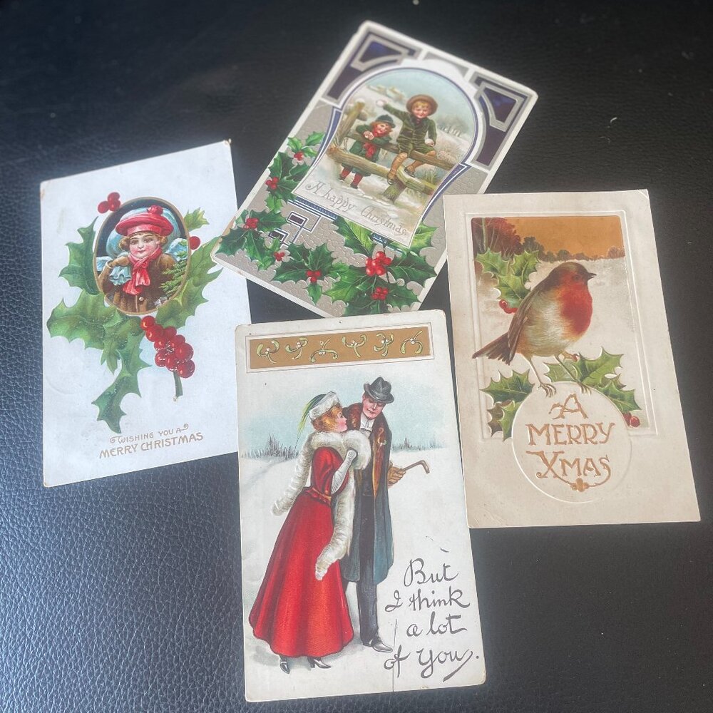 Vintage Holiday Greeting Cards(4)